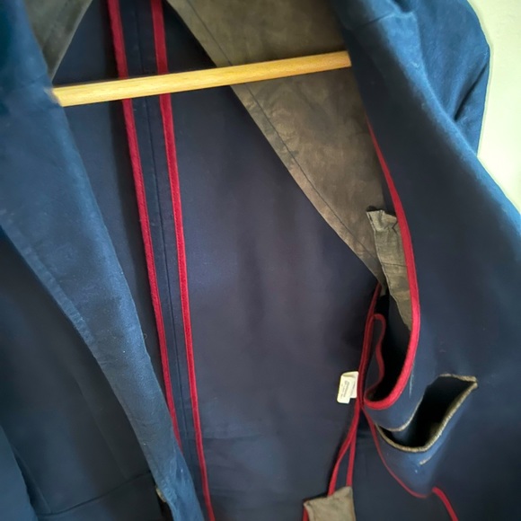 Billy Reid Felt Blazer (Custom Made) in Navy Blue - Picture 2 of 6